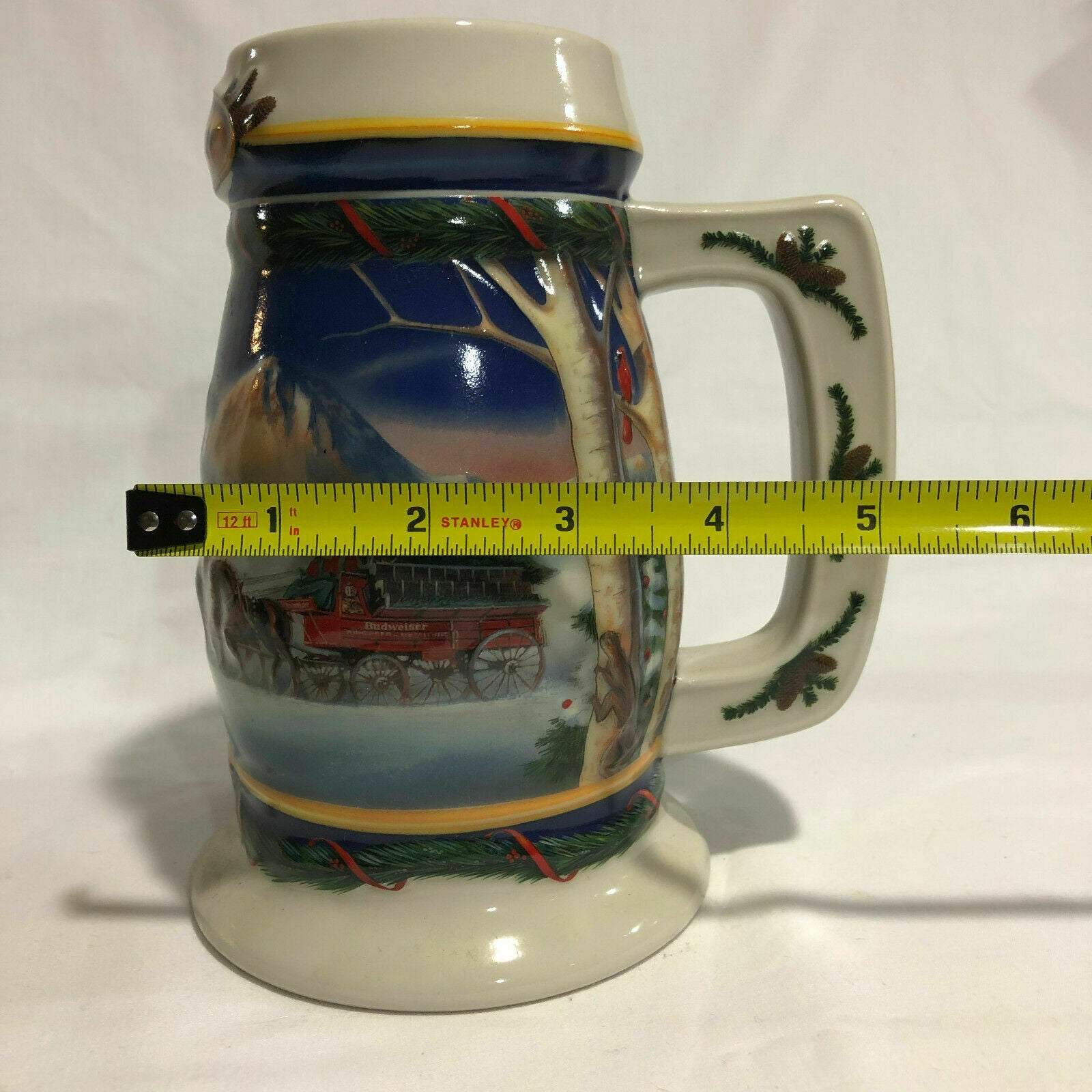 BUDWEISER 2000 Holiday in Mountains Beer Stein Mug CS416 Collectible Decor - Nostalgia 2 Now