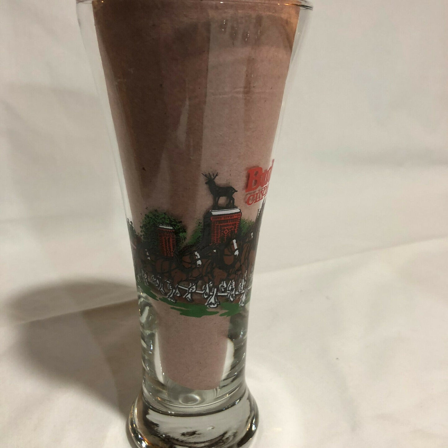 Vintage Budweiser Clydesdale 1991 Fluted Pilsner 12 Oz Beer Glass, set of 6 - Nostalgia 2 Now