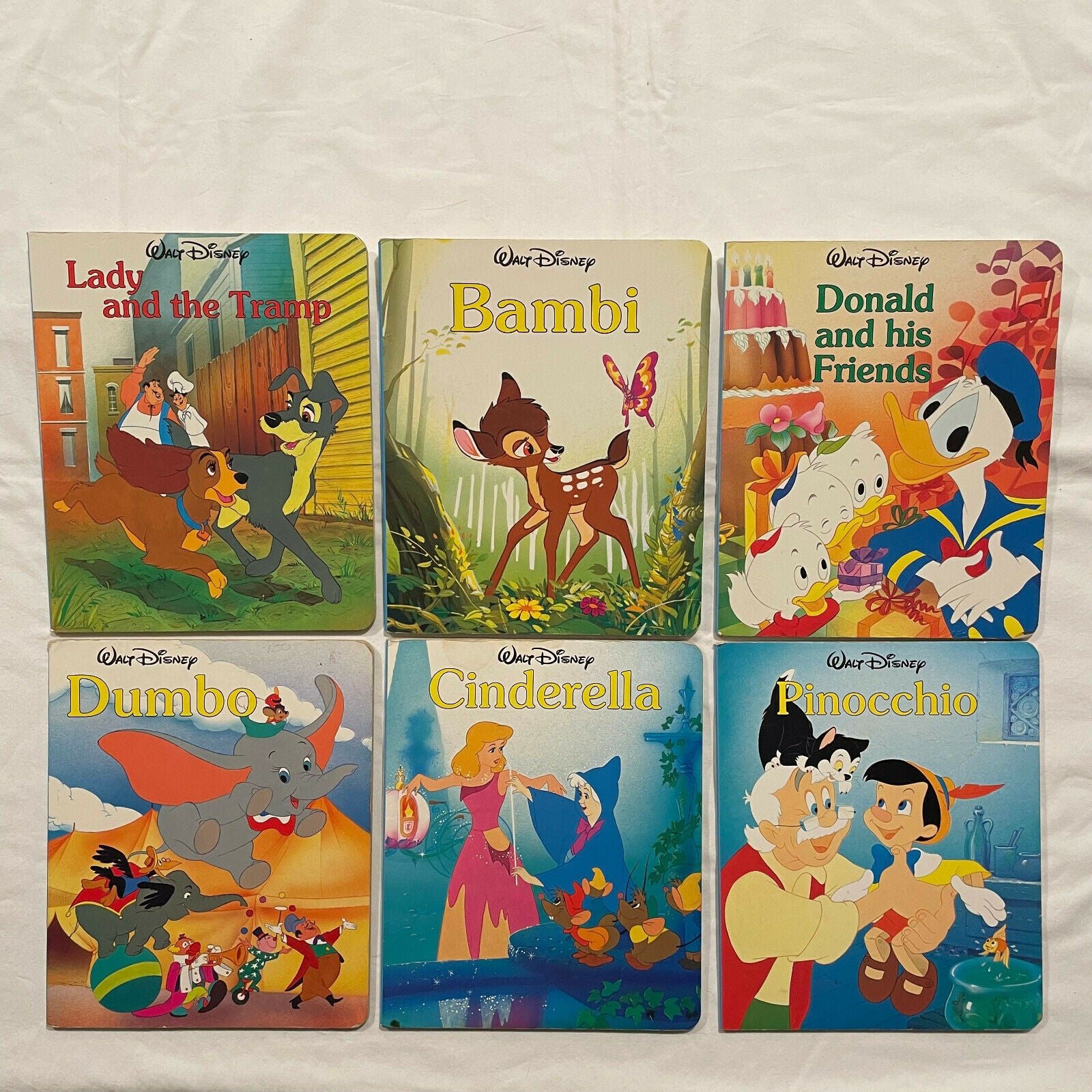 Set of 6 Disney Classic Board Books from 1987 - Nostalgia 2 Now