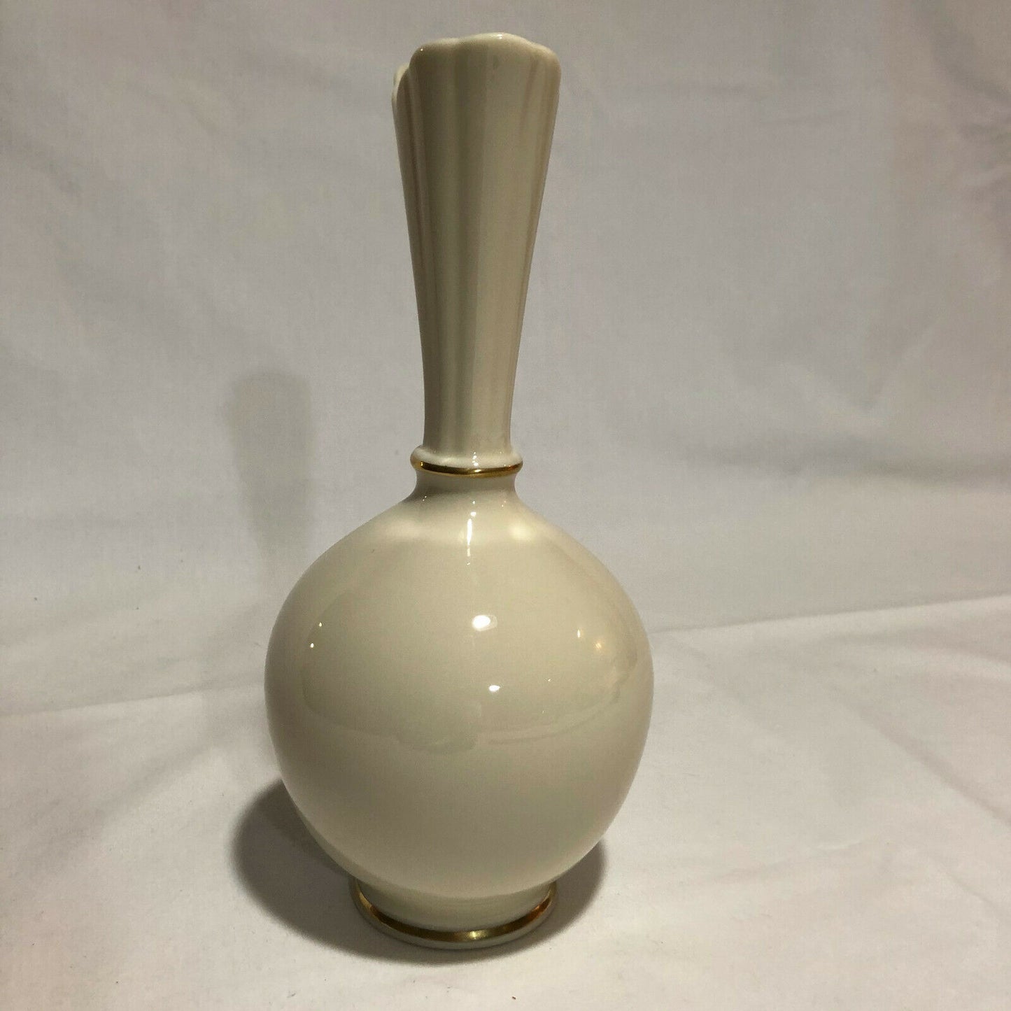 Vintage Lenox Vase Bulbous Ivory with Gold Trim -Elegant! - Nostalgia 2 Now