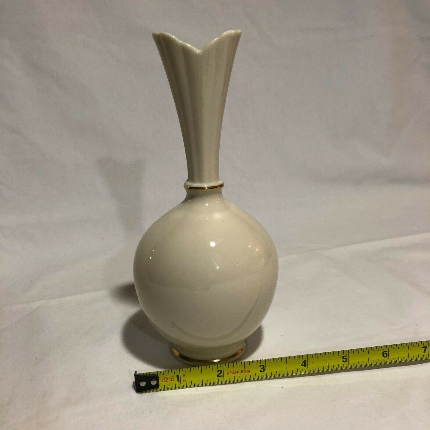 Vintage Lenox Vase Bulbous Ivory with Gold Trim -Elegant! - Nostalgia 2 Now