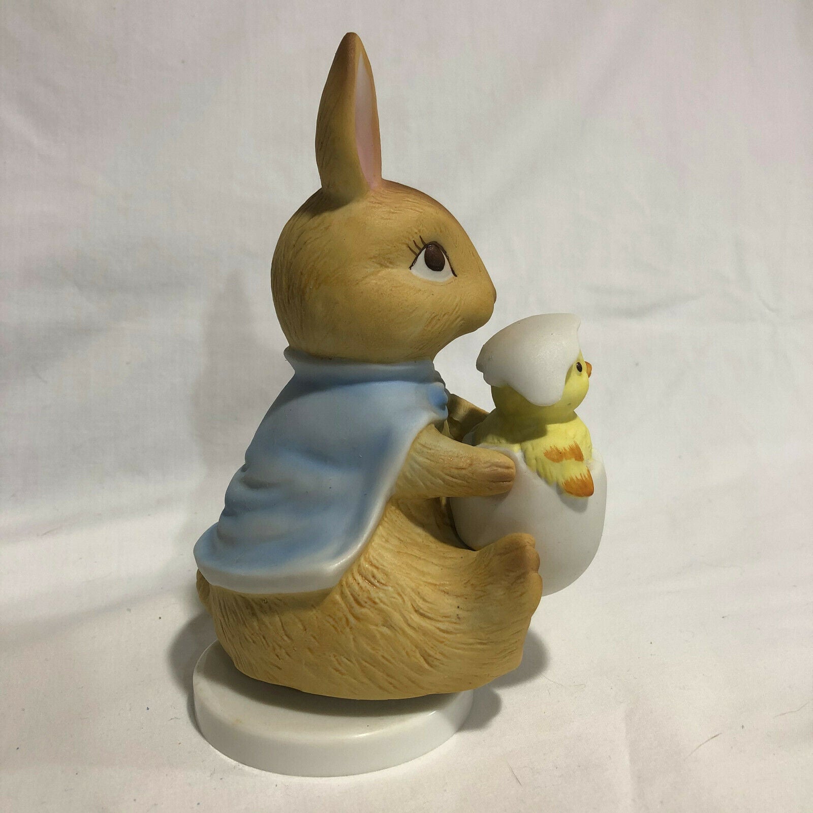 Vintage Global Art Easter Rotating Music Box Porcelain-Bunny & Hatching Chick - Nostalgia 2 Now