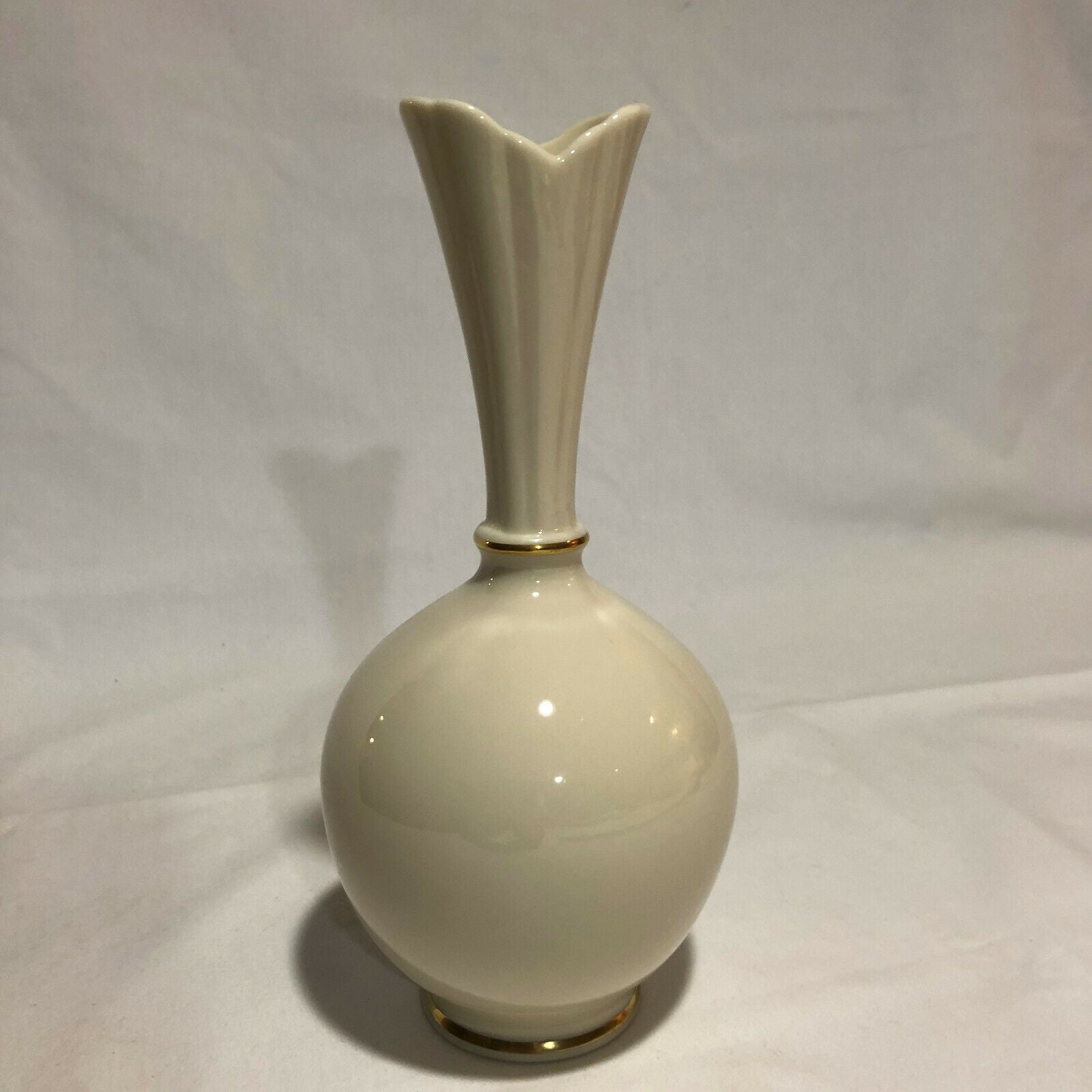 Vintage Lenox Vase Bulbous Ivory with Gold Trim -Elegant! - Nostalgia 2 Now