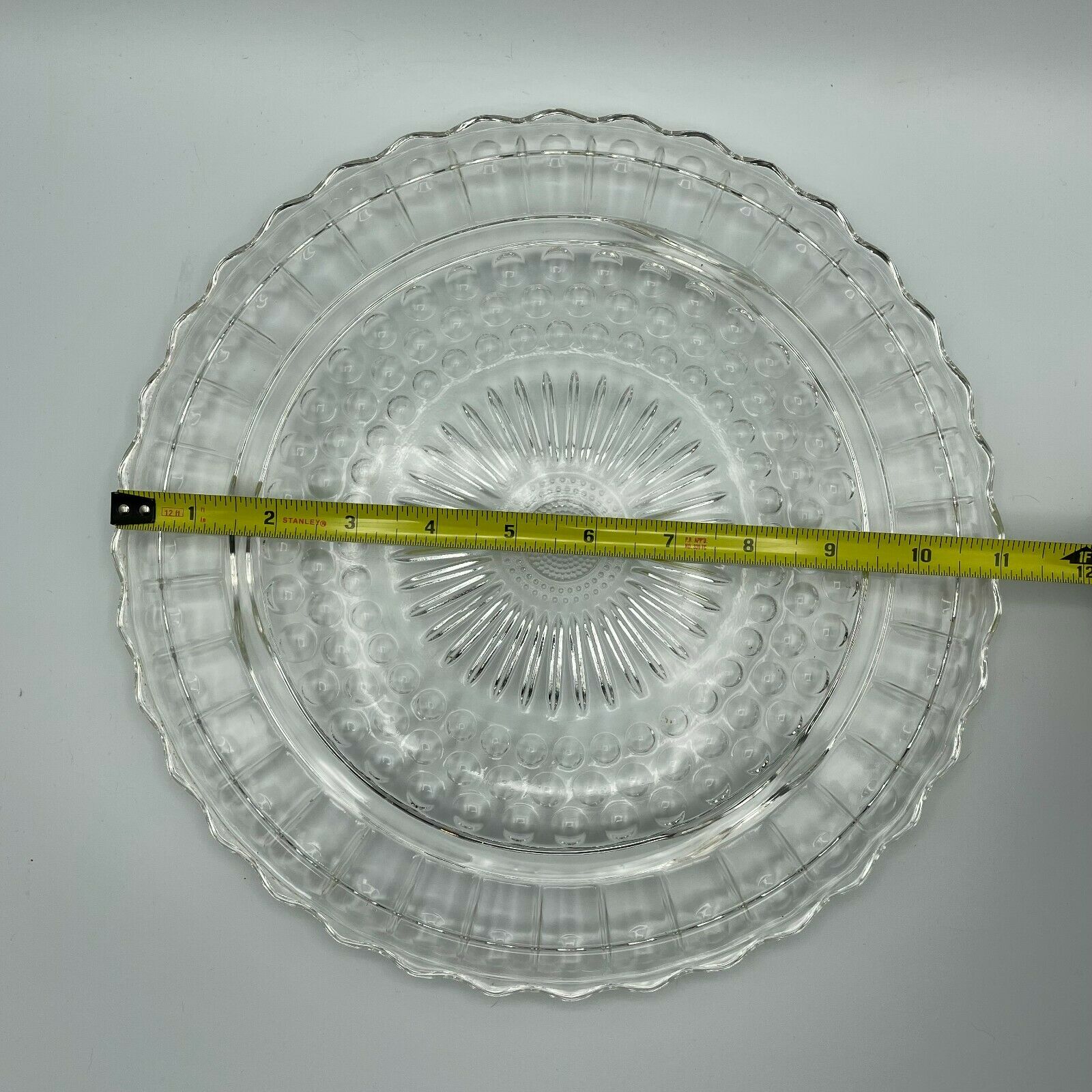 Vintage clear hotsell glass cake plates