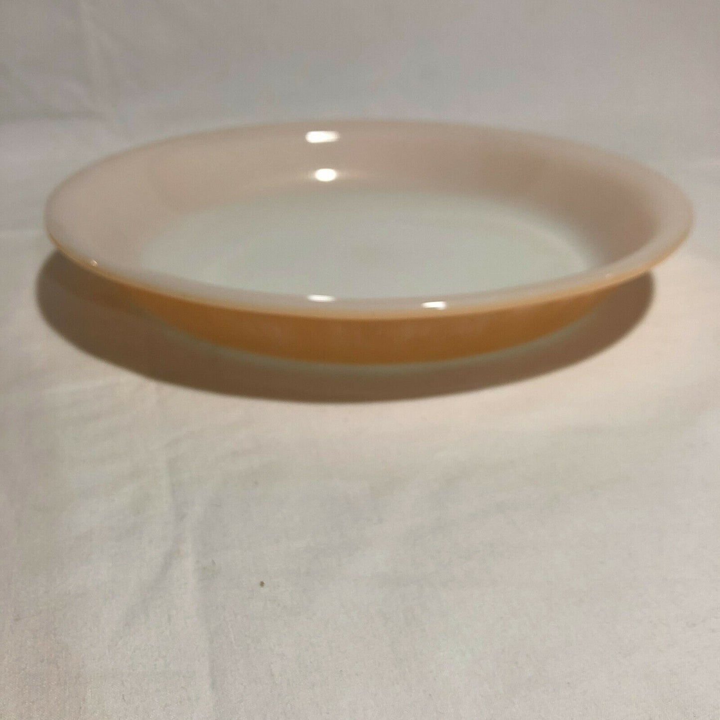 Anchor Hocking Fire King Peach Lustre Ware 9” Pie Pan Reversed Logo - Nostalgia 2 Now