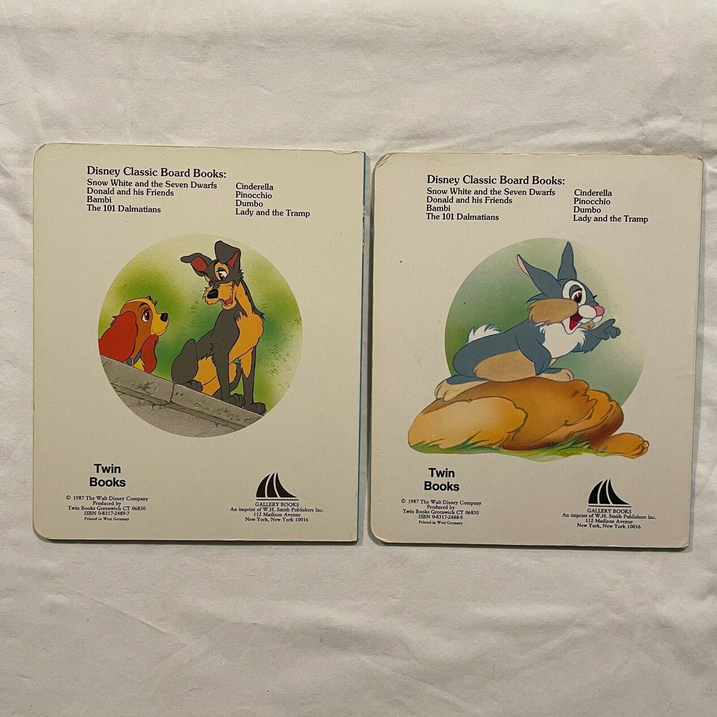 Set of 6 Disney Classic Board Books from 1987 - Nostalgia 2 Now