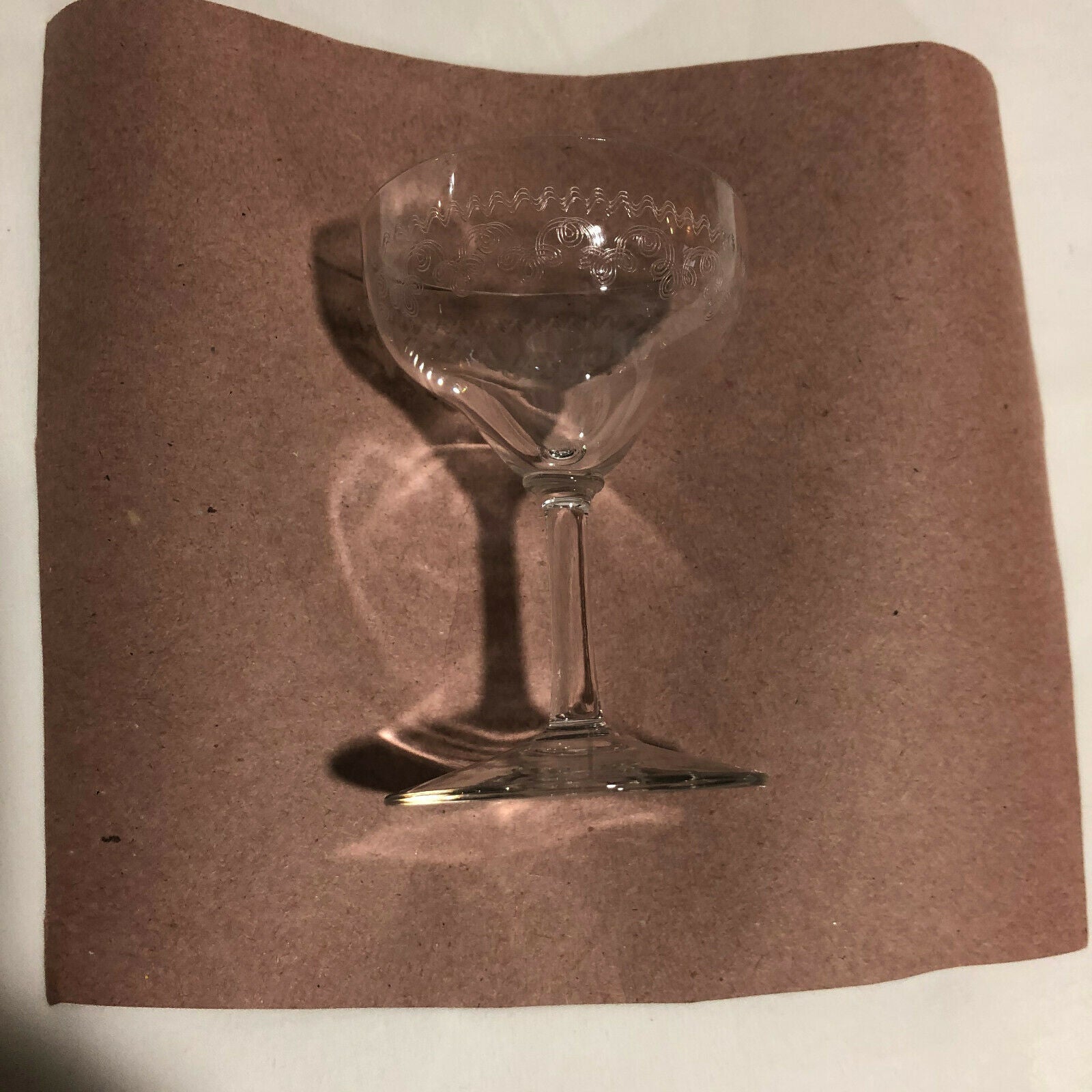 2 Pall Mall Design Vintage Acid Etched Design Wine Glasses-Simply Beautiful! - Nostalgia 2 Now