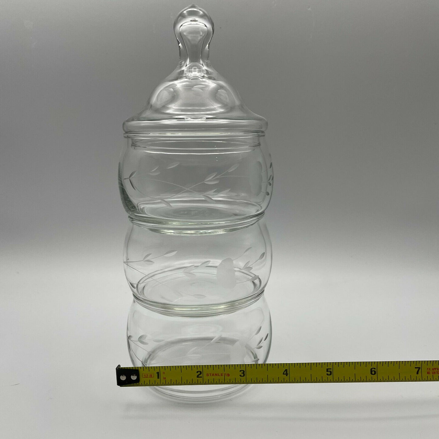 Wholesale Simply Home Embossed Tent Shaped Candy Jar- 3.6 CLEAR