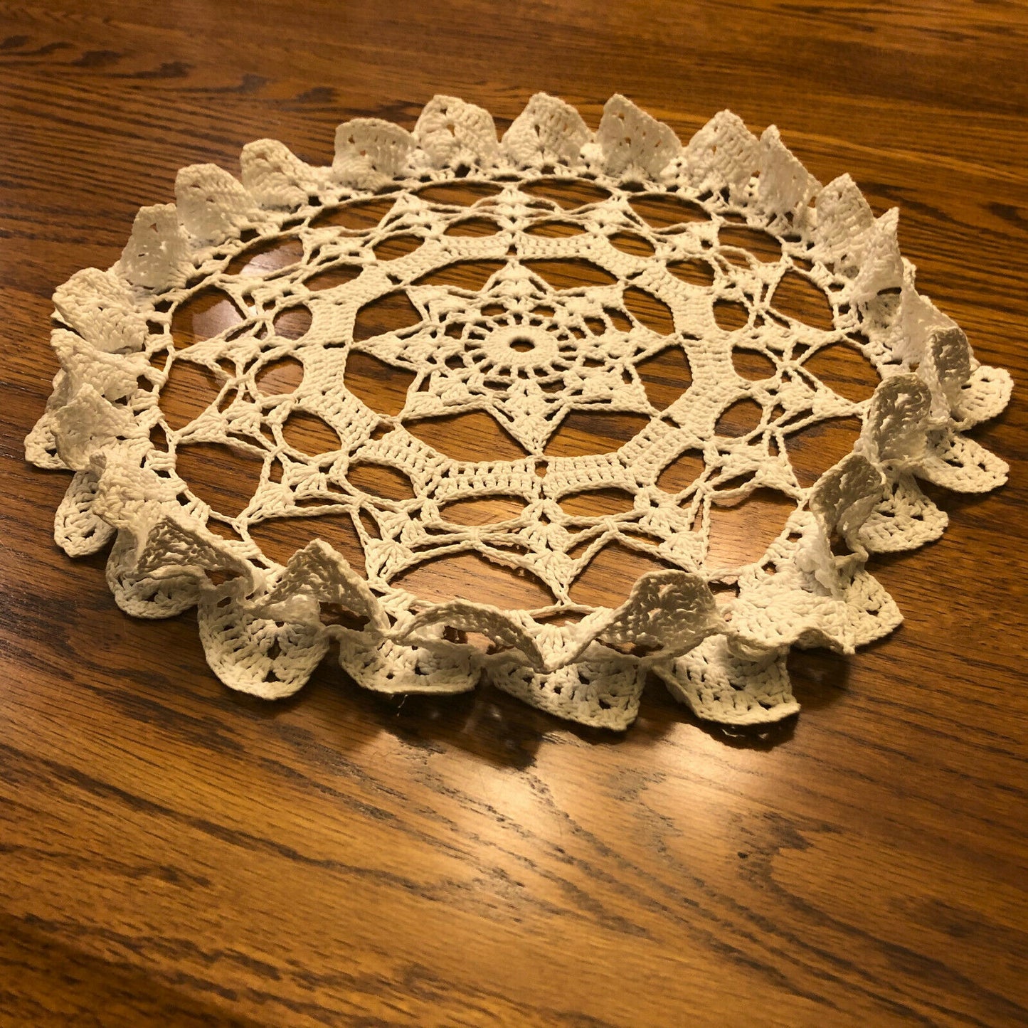 Vintage White Crocheted Doily with a Double Edge - Nostalgia 2 Now