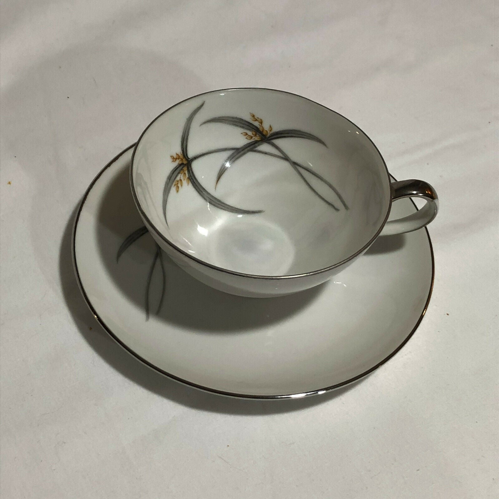 Towne China Japan-Sydelle Pattern Cups & Saucers-Set of 4 Cups + 2 Extra Cups - Nostalgia 2 Now