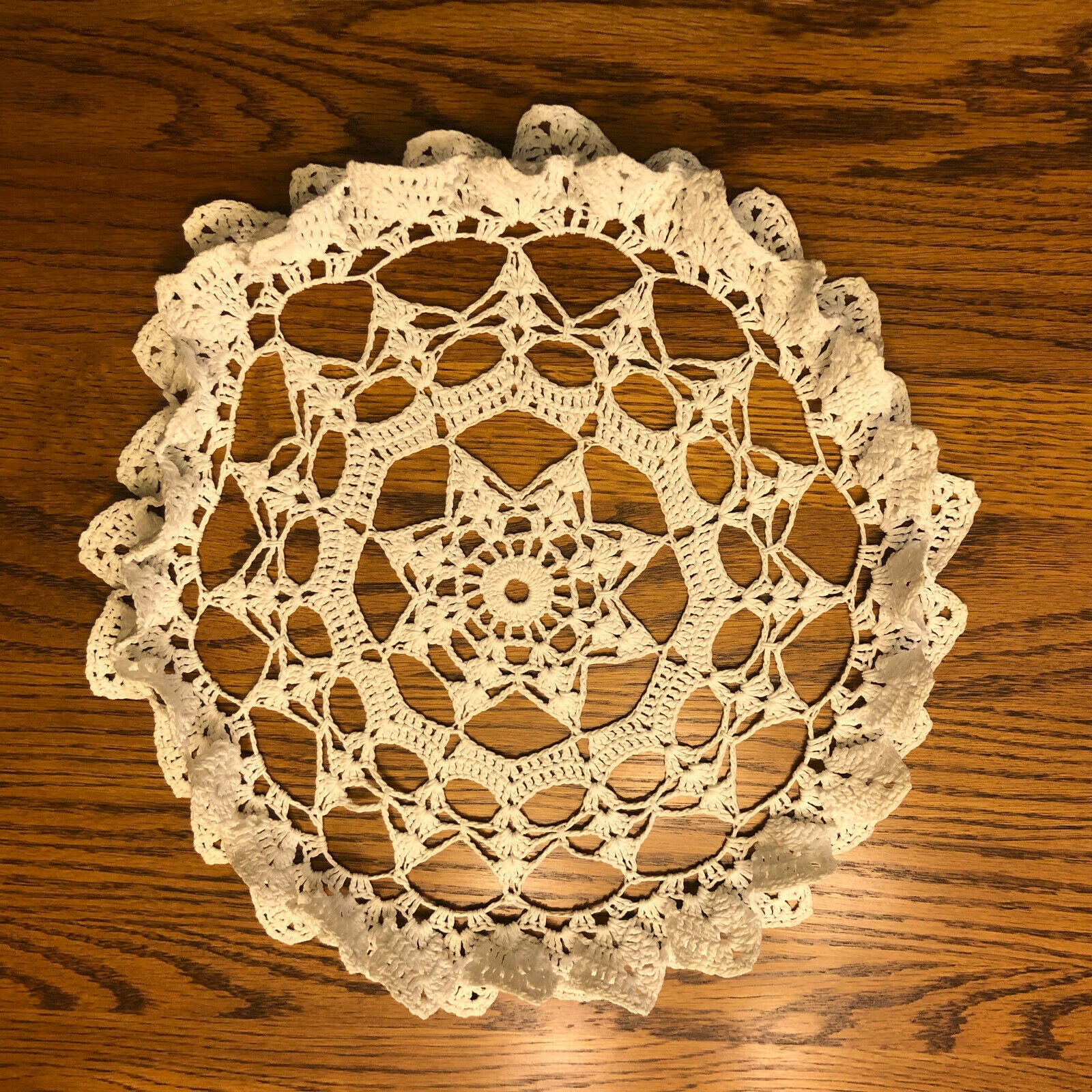 Vintage White Crocheted Doily with a Double Edge - Nostalgia 2 Now