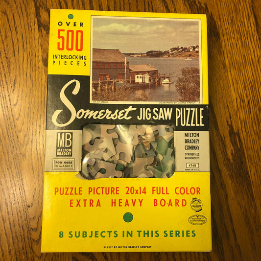 1957 Milton Bradley Somerset Puzzle Over 500 Pieces #4748 "Isle of Dreams" - Nostalgia 2 Now