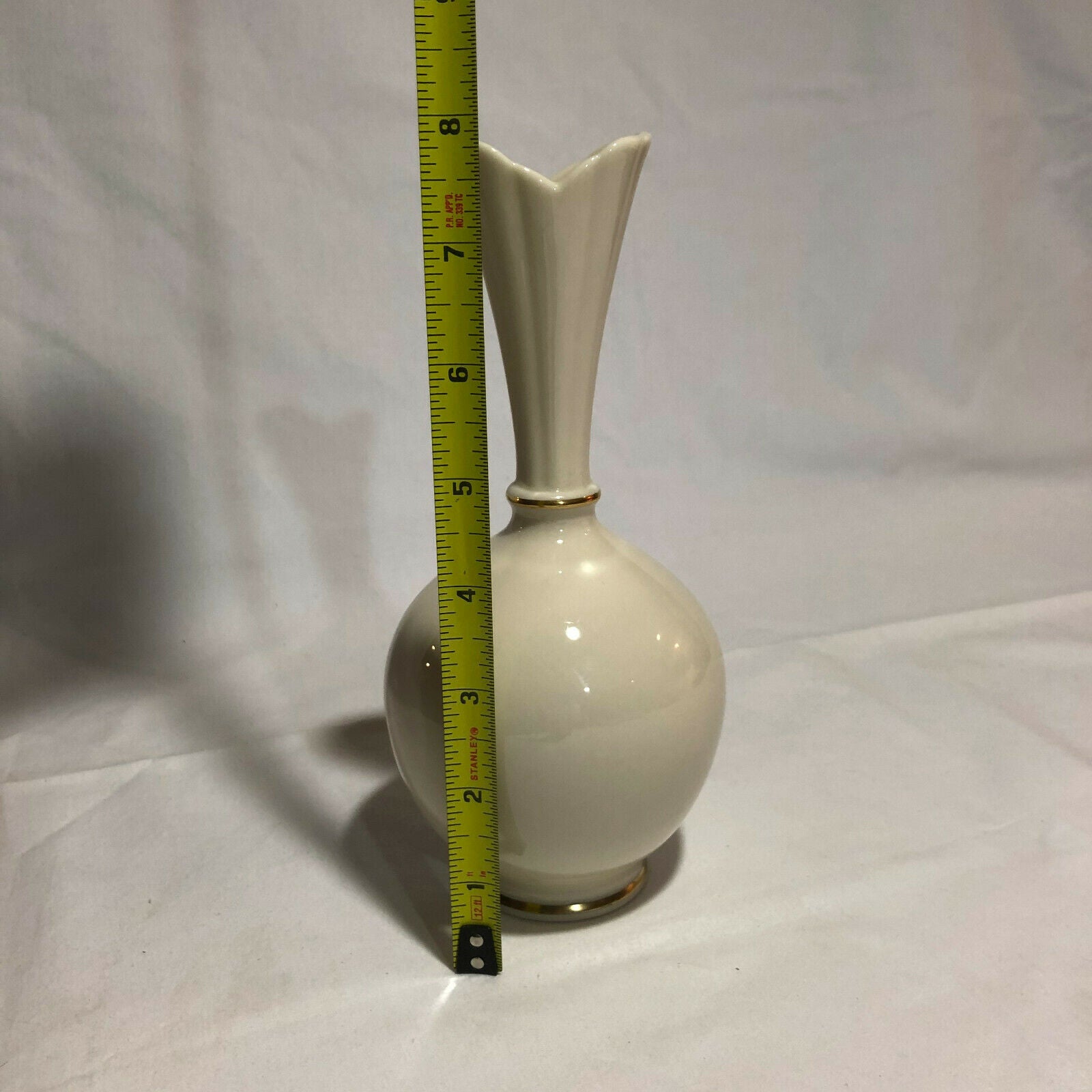 Vintage Lenox Vase Bulbous Ivory with Gold Trim -Elegant! - Nostalgia 2 Now