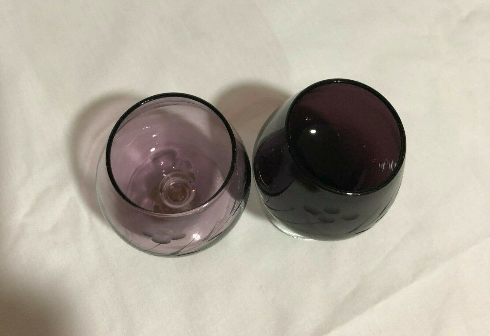 2 Vintage Etched 6oz Brandy Snifters National Potteries Made In Japan MCM - Nostalgia 2 Now