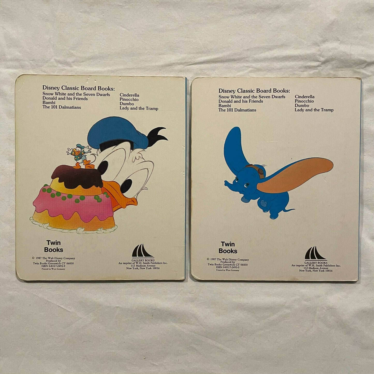 Set of 6 Disney Classic Board Books from 1987 - Nostalgia 2 Now