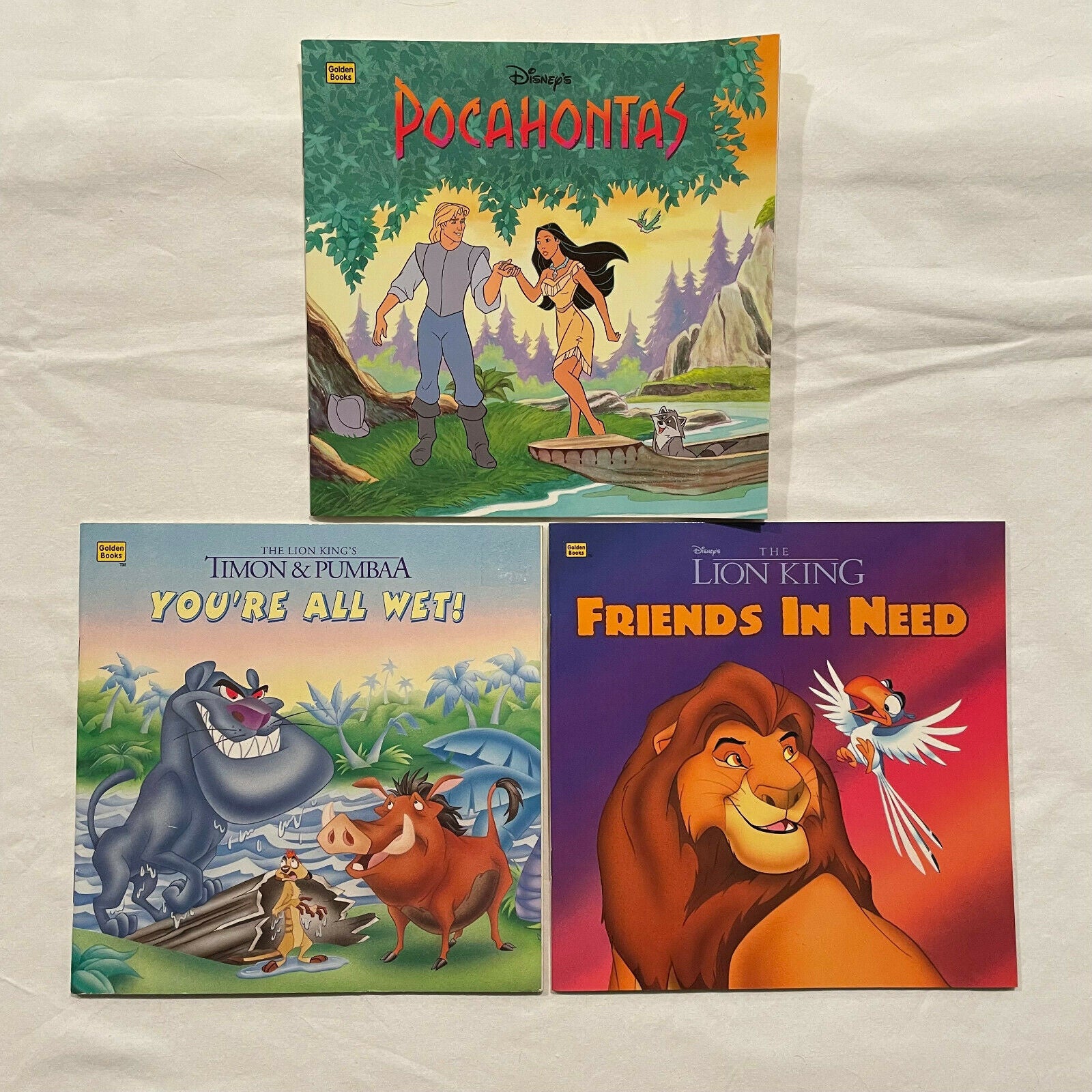 Set of 3 Disney Golden Look-Look Books from 1994 to 1996 - Nostalgia 2 Now