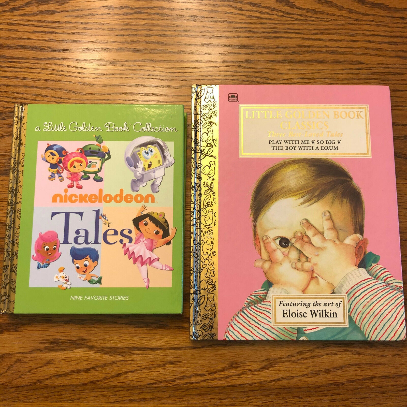 Lot of 2 Little Golden Books- Nickelodeon Tales and Clasics-Feed the Imagination - Nostalgia 2 Now