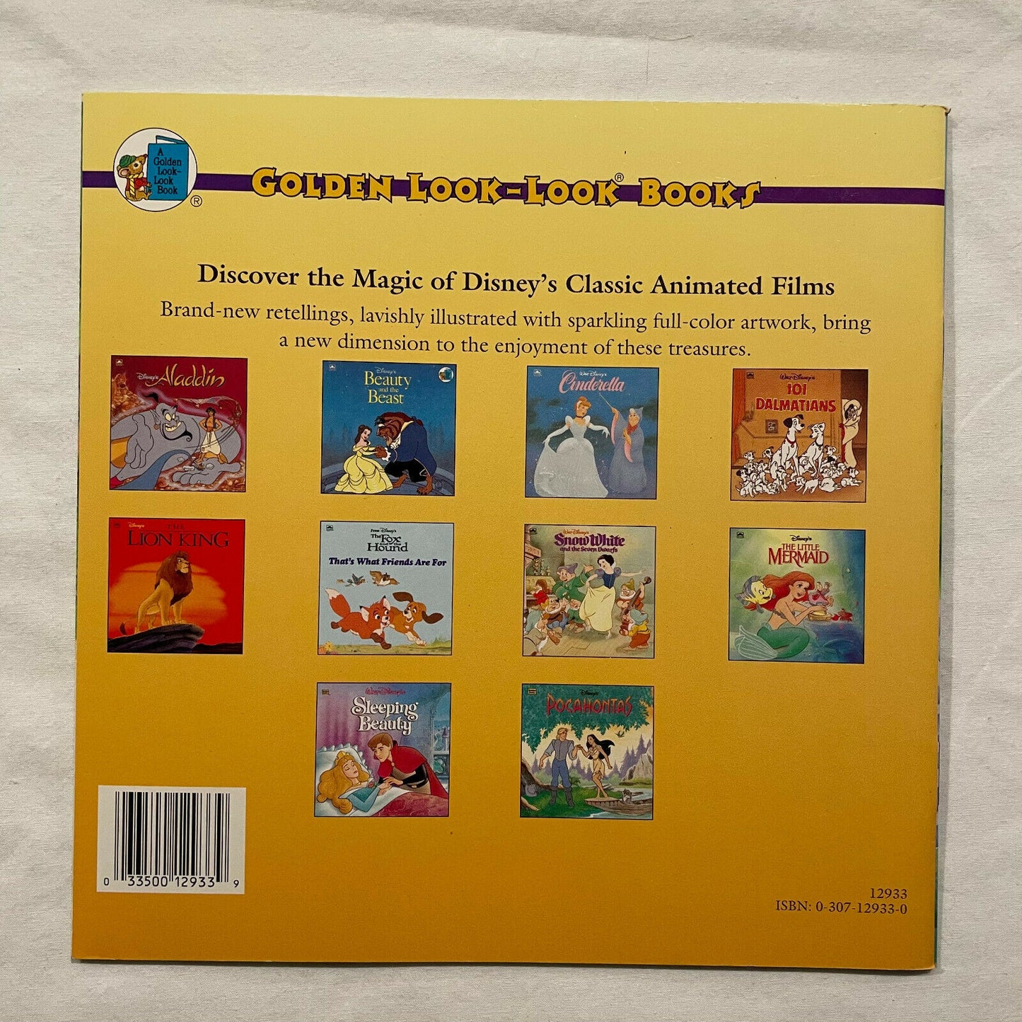 Set of 3 Disney Golden Look-Look Books from 1994 to 1996 - Nostalgia 2 Now