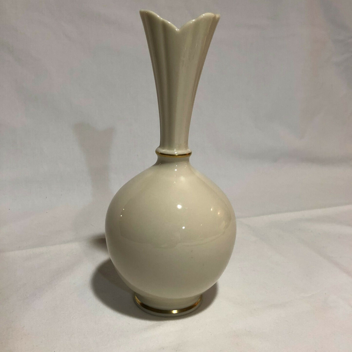 Vintage Lenox Vase Bulbous Ivory with Gold Trim -Elegant! - Nostalgia 2 Now