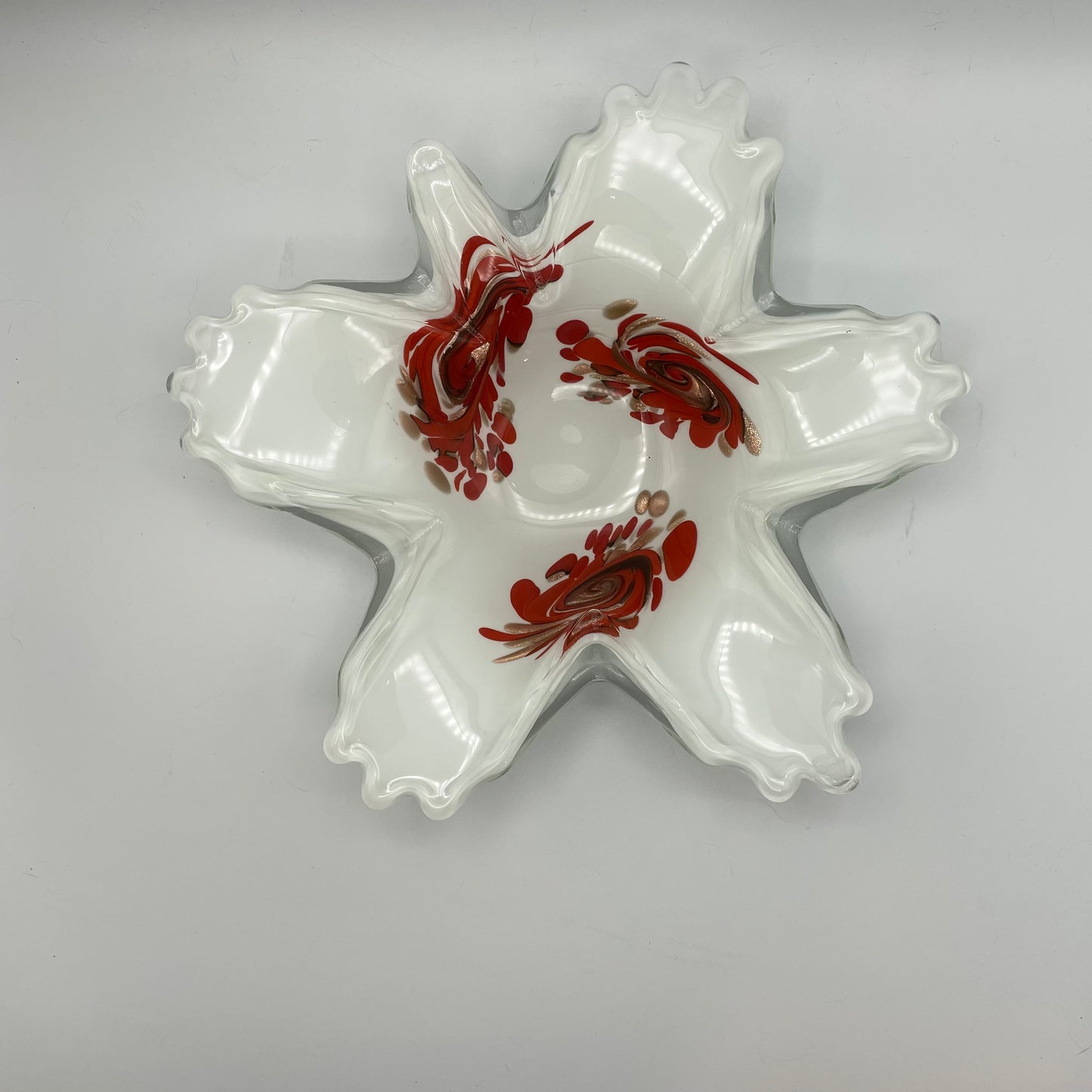 Vintage Vetreria Fratelli Toso Murano Art Glass Bowl