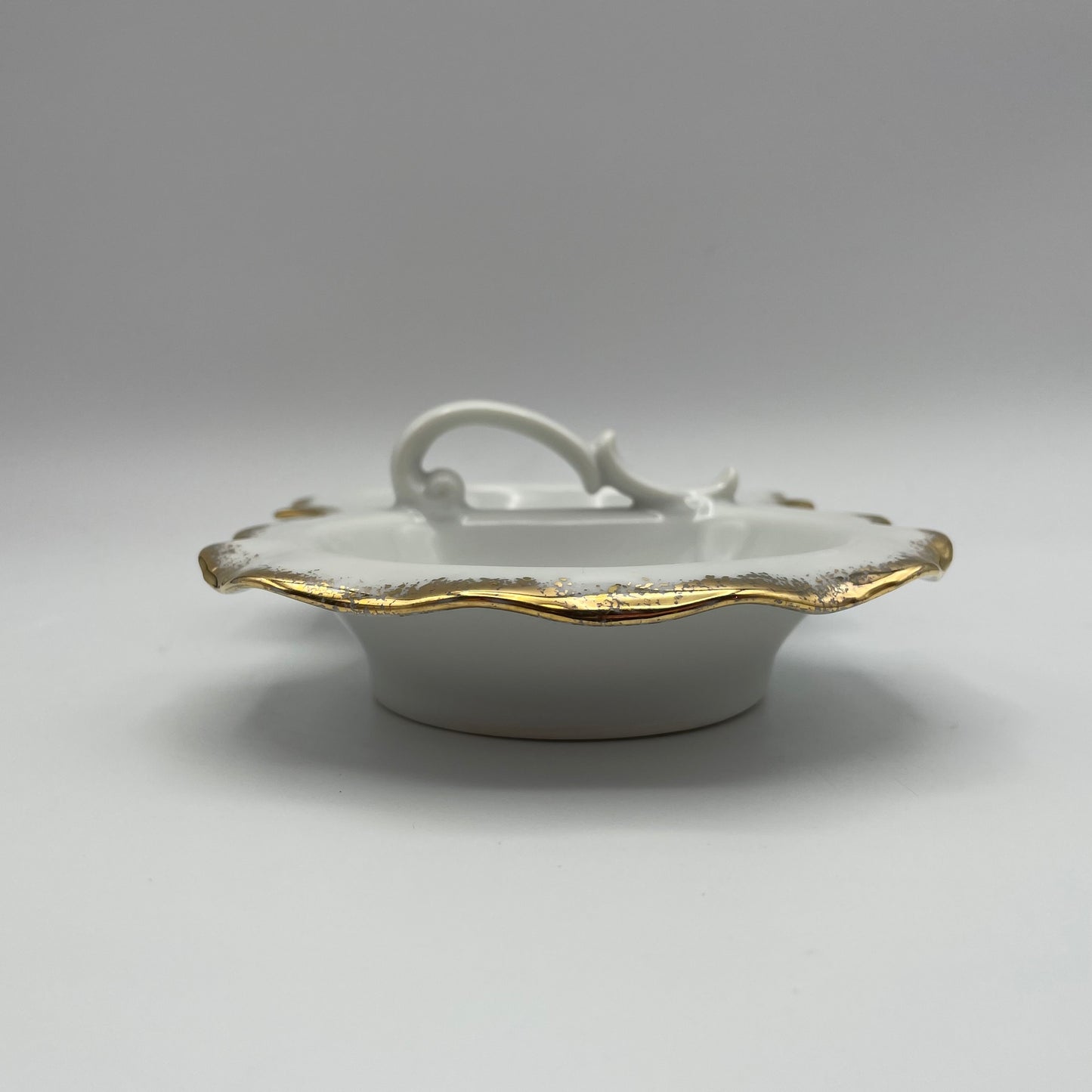 Vintage L & M Bondware Divided Tray Top Handle Violets