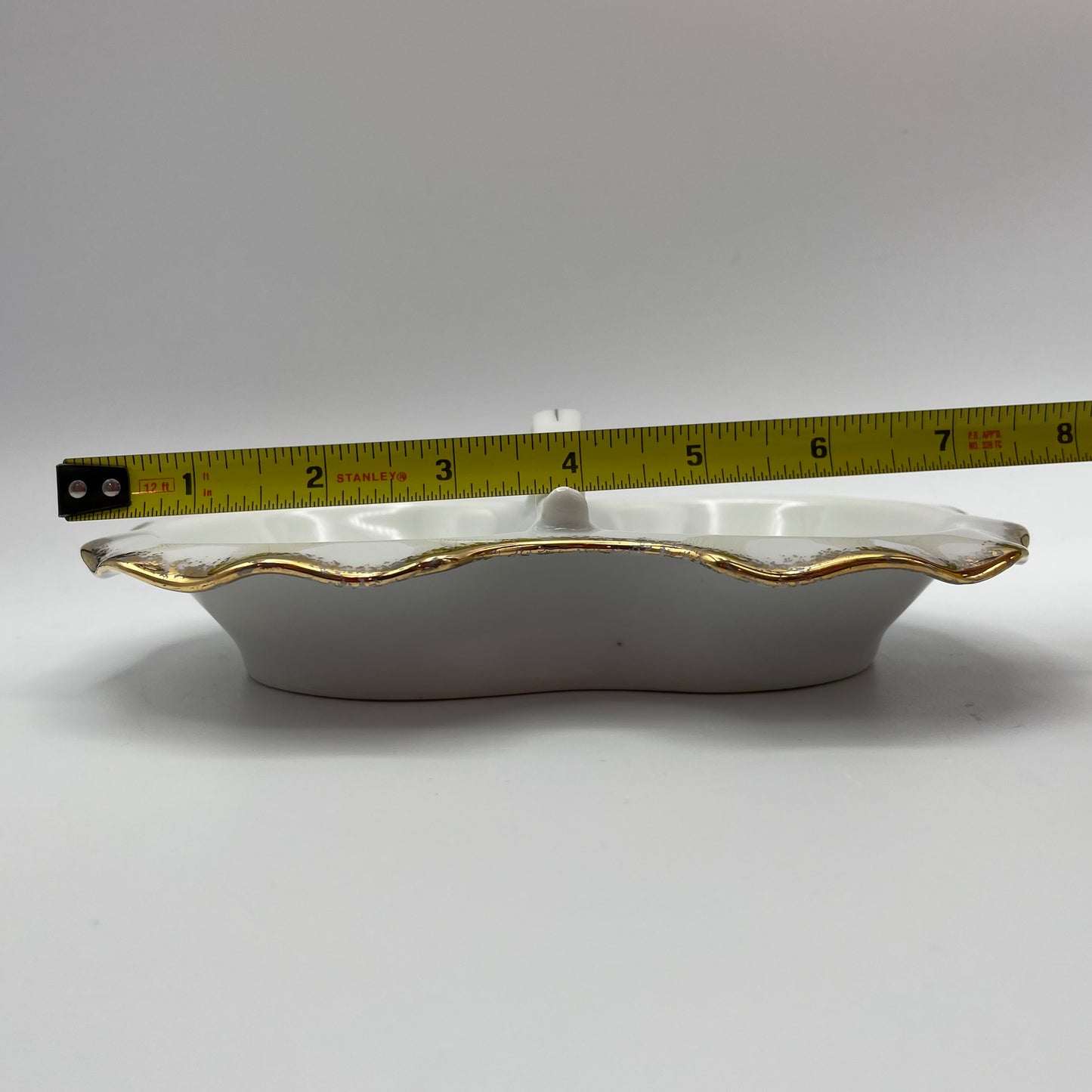 Vintage L & M Bondware Divided Tray Top Handle Violets