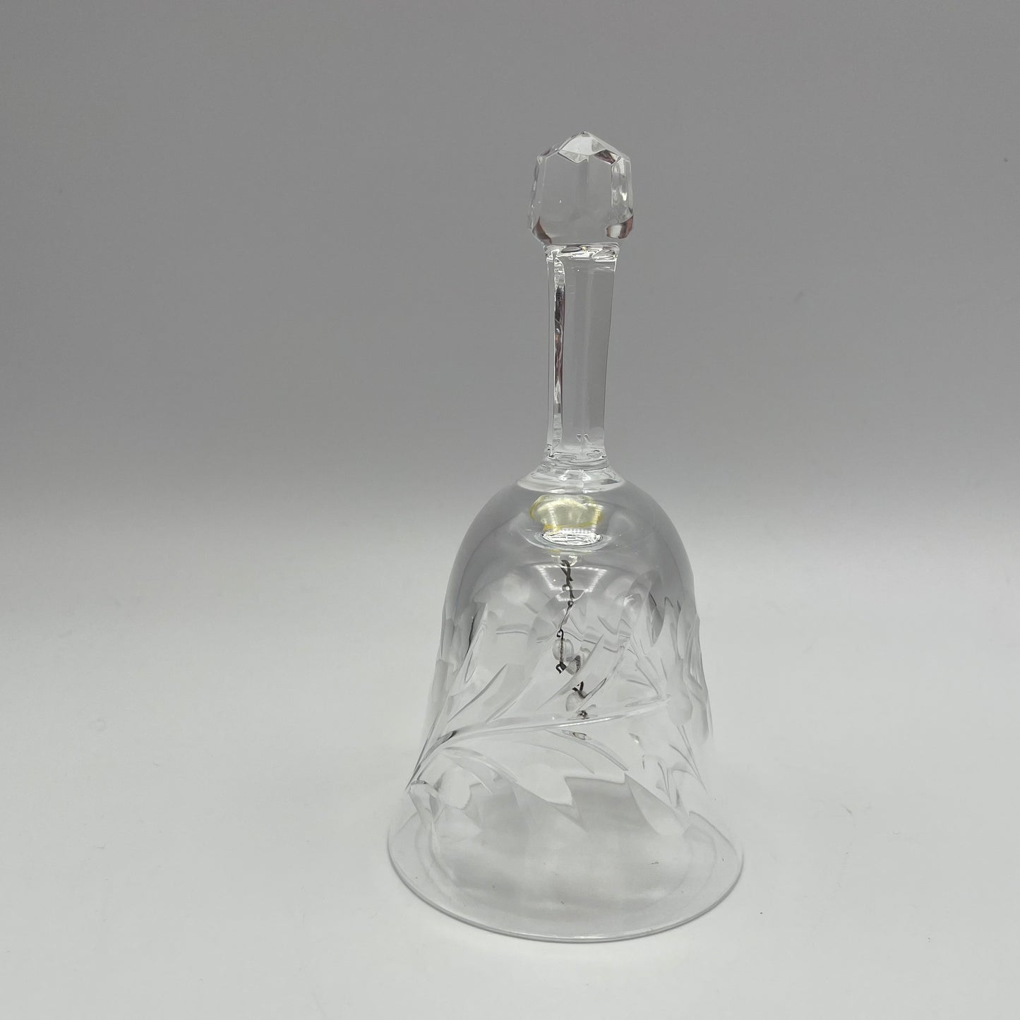 Vintage Etched Rose Glass Bell- Beautiful