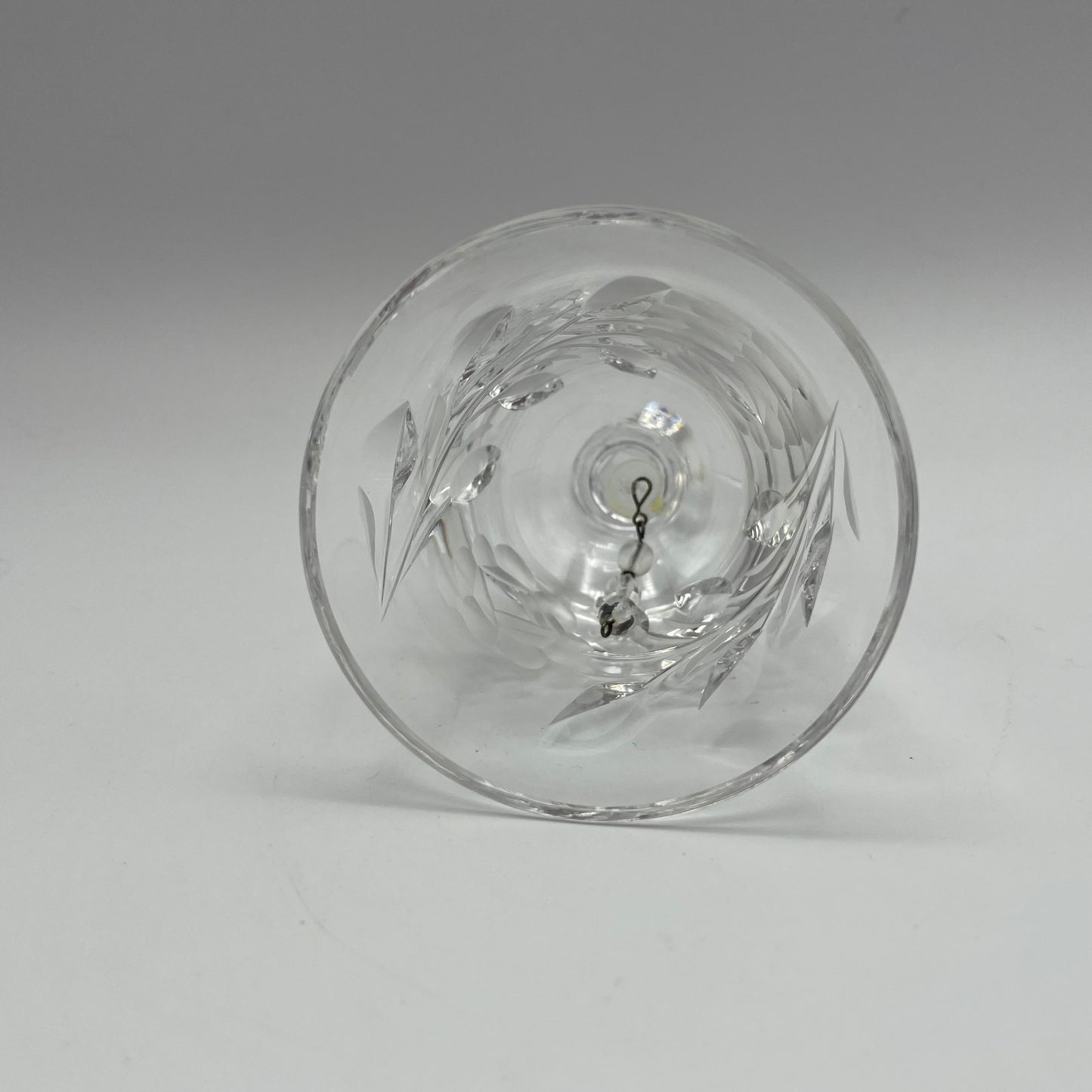 Vintage Etched Rose Glass Bell- Beautiful
