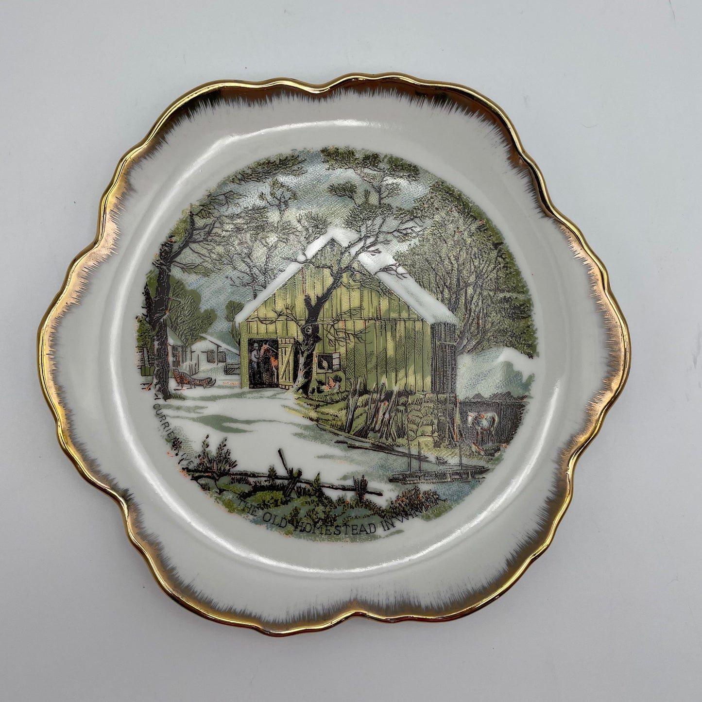 Vintage Currier and Ives "The Old Homestead" Collectors Plates