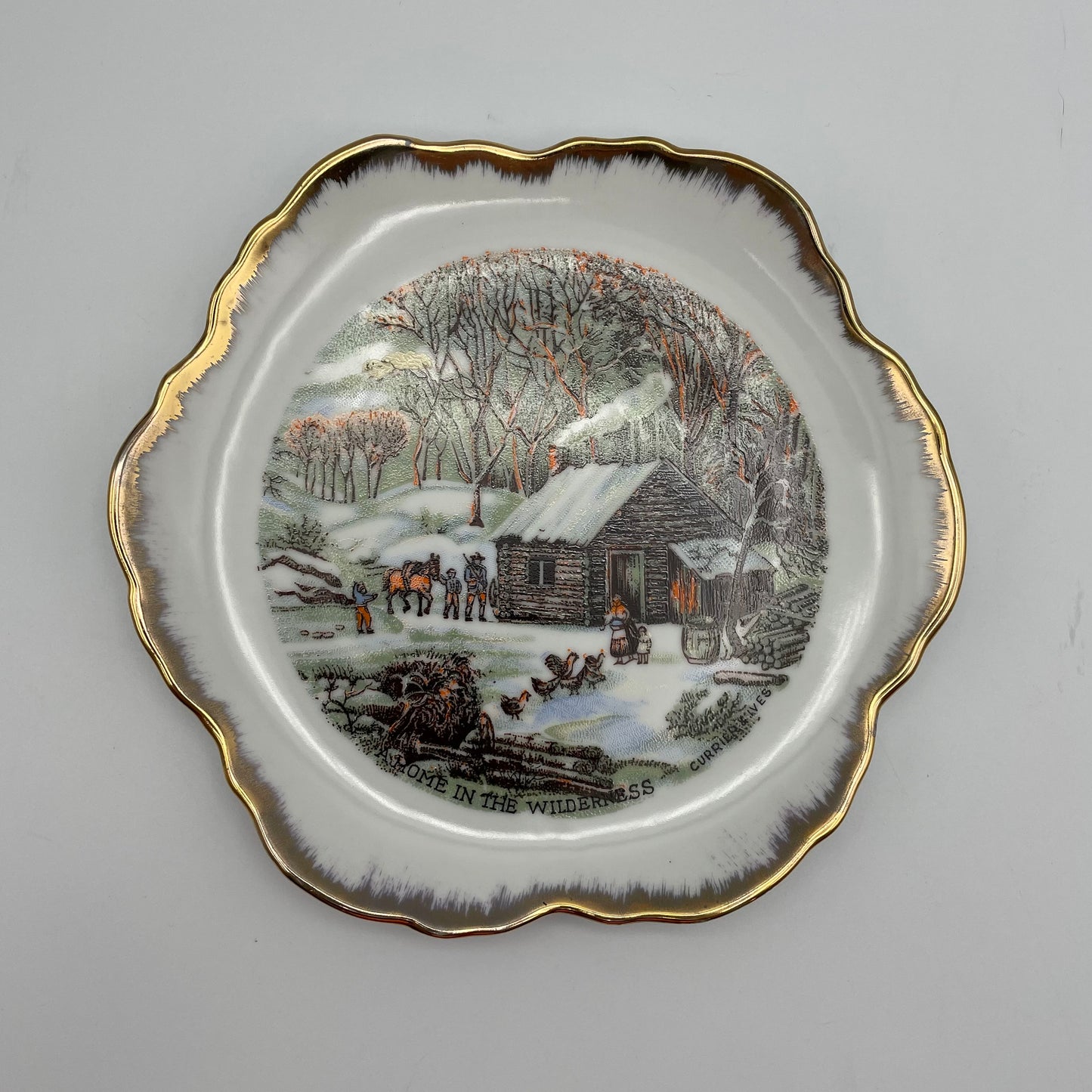 Vintage Currier and Ives "The Old Homestead" Collectors Plates