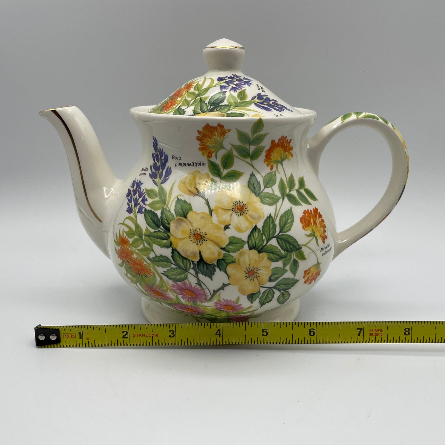 Sadler Teapot Floral Design & Flower Names