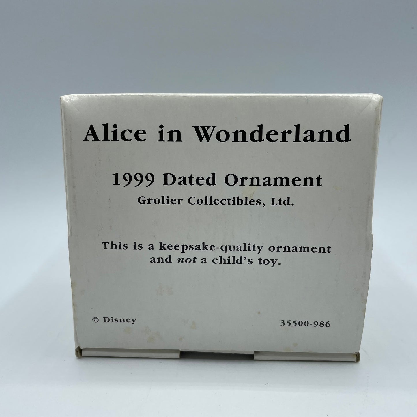 Grolier Inc. 1999 Alice in Wonderland Christmas Ornament #35500-986