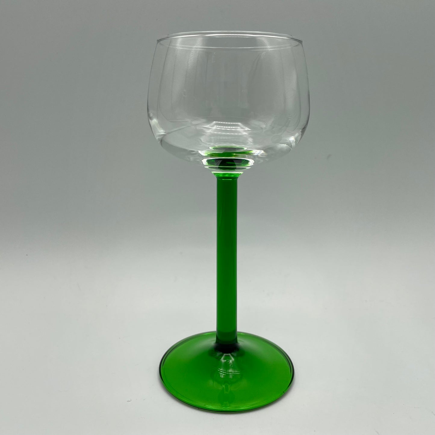 Luminarc Wine Glass Emerald Green Stem, Clear Glass, Set of 4