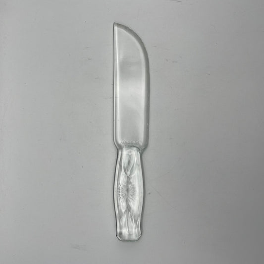 Vintage DUR-X Glass Cake  Pie Knife Star Burst Design USA
