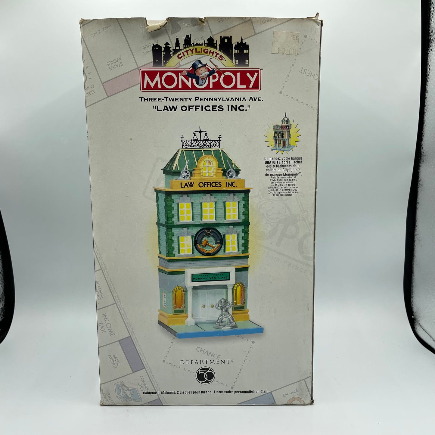 Dept. 56 Monopoly City Lights- 320 Pennsylvania Ave- Law Offices- #56.13606