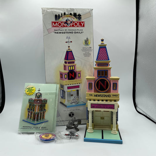 Dept. 56 Monopoly City Lights 140 St. Charles Place- Newsstand Daily- #56.13602