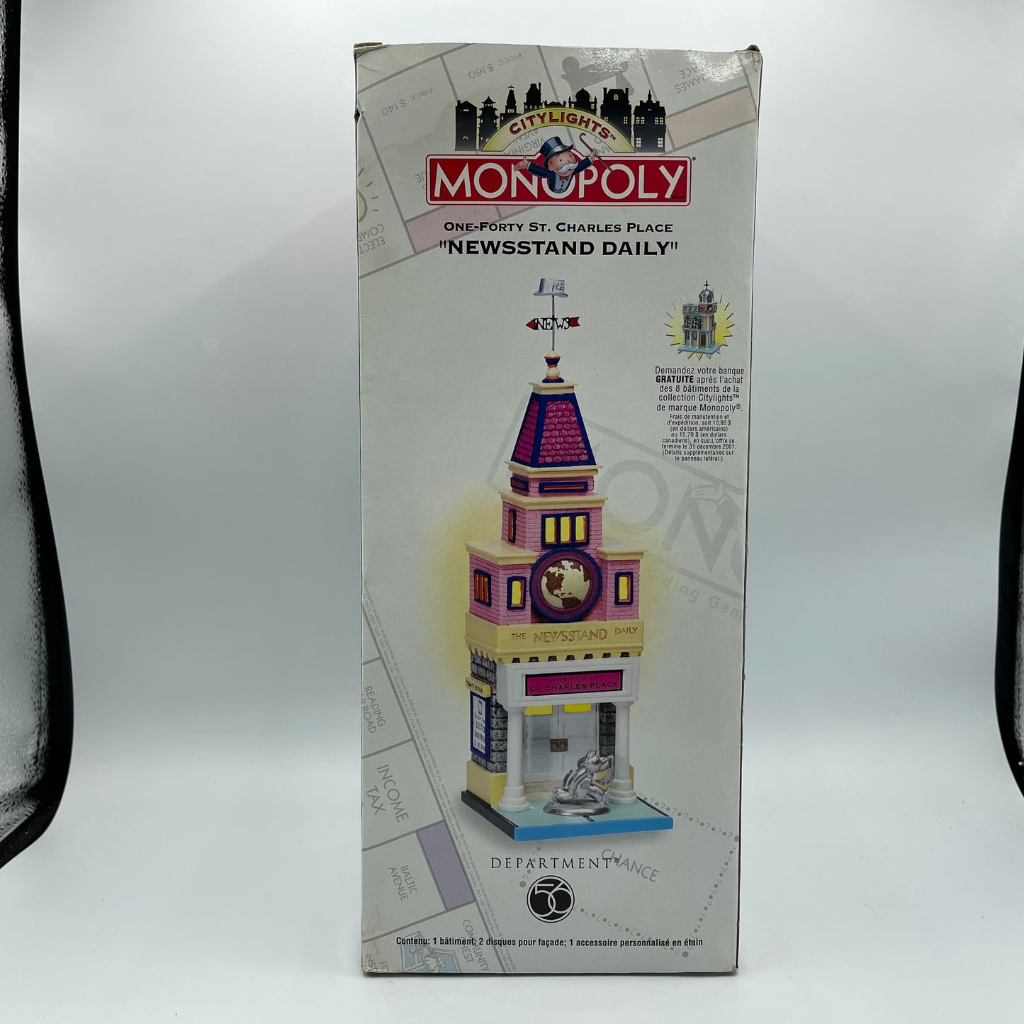 Dept. 56 Monopoly City Lights 140 St. Charles Place- Newsstand Daily- #56.13602