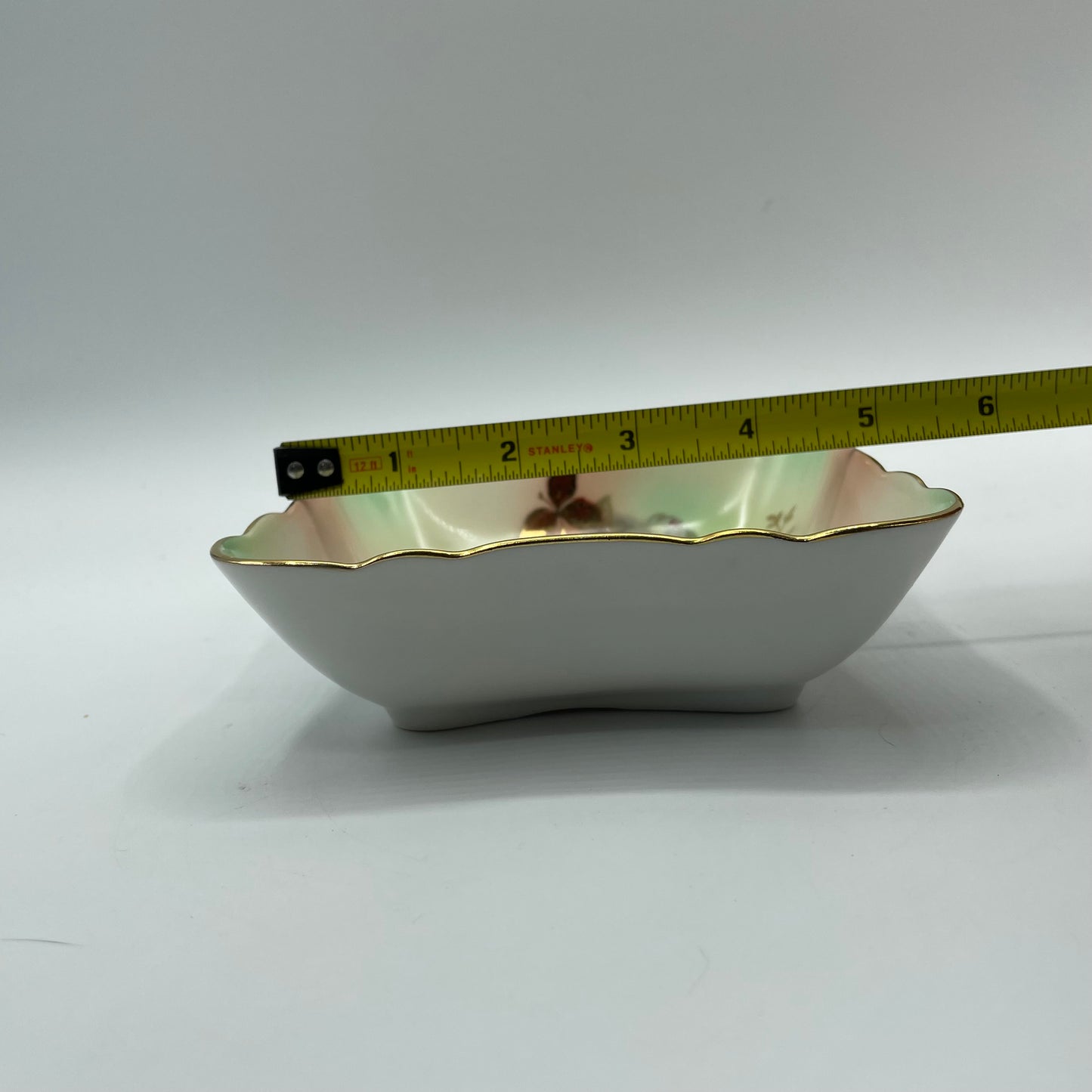 Decorative Square Bowl, Floral Pattern, Schuman Arzberg Germany