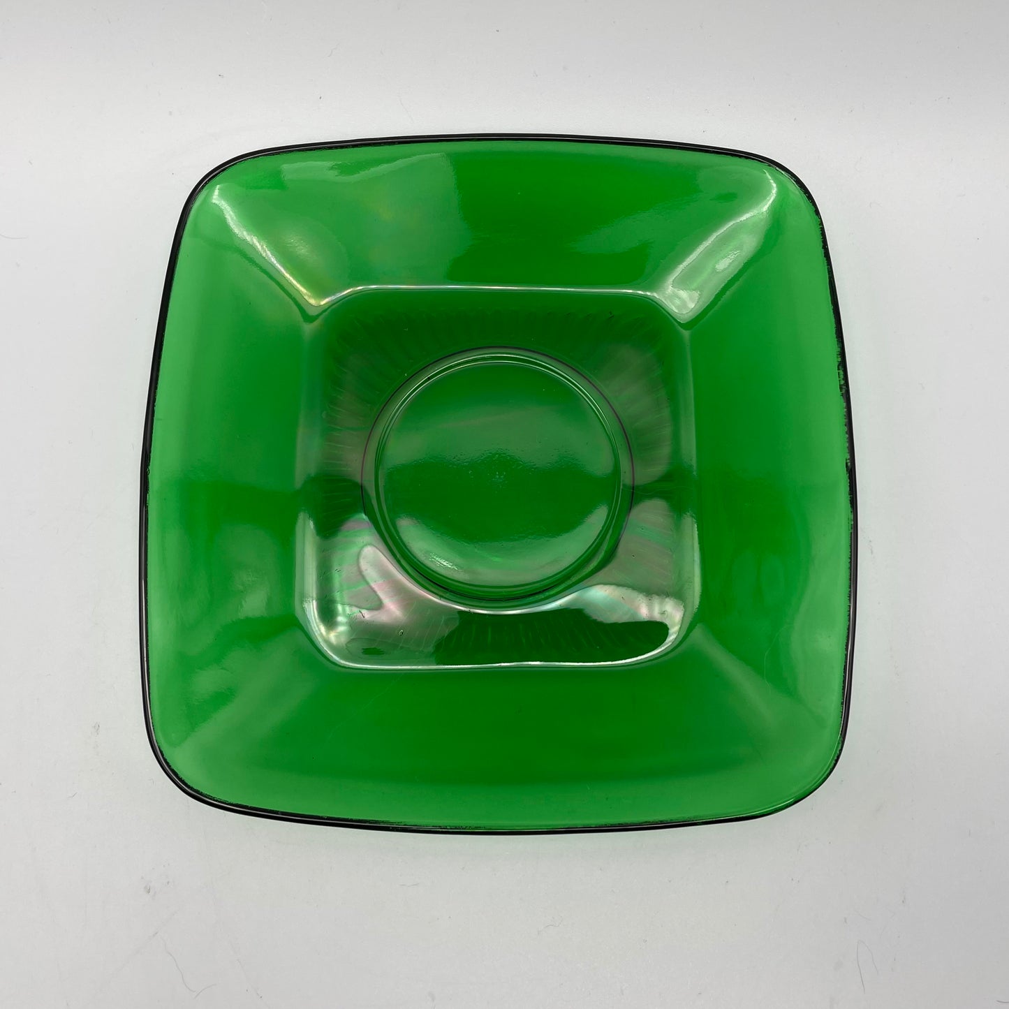 Anchor Hocking Green Charm Cup, Saucer and Cake Plate
