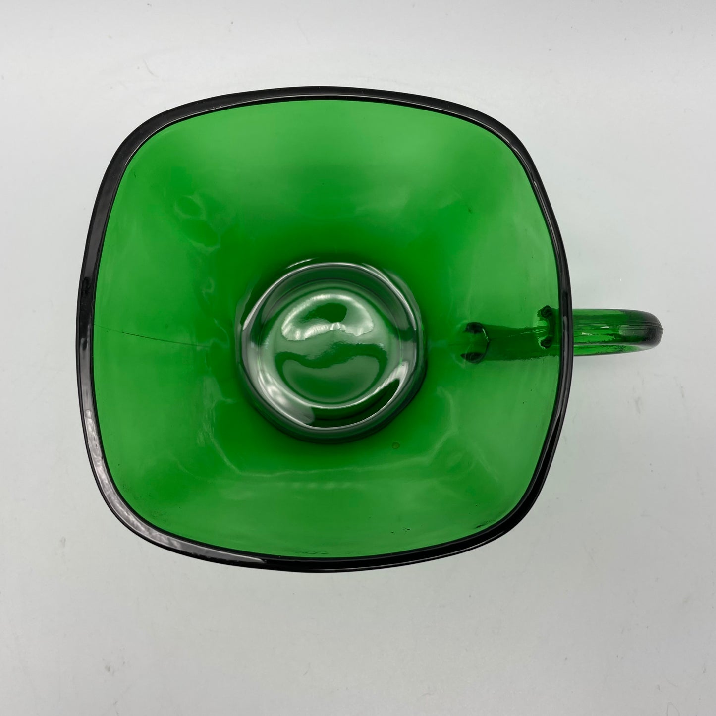 Anchor Hocking Green Charm Cup, Saucer and Cake Plate