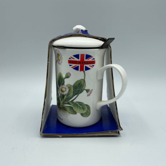 Chatsford Strainer Teamug Bone China-Bellis Perennis