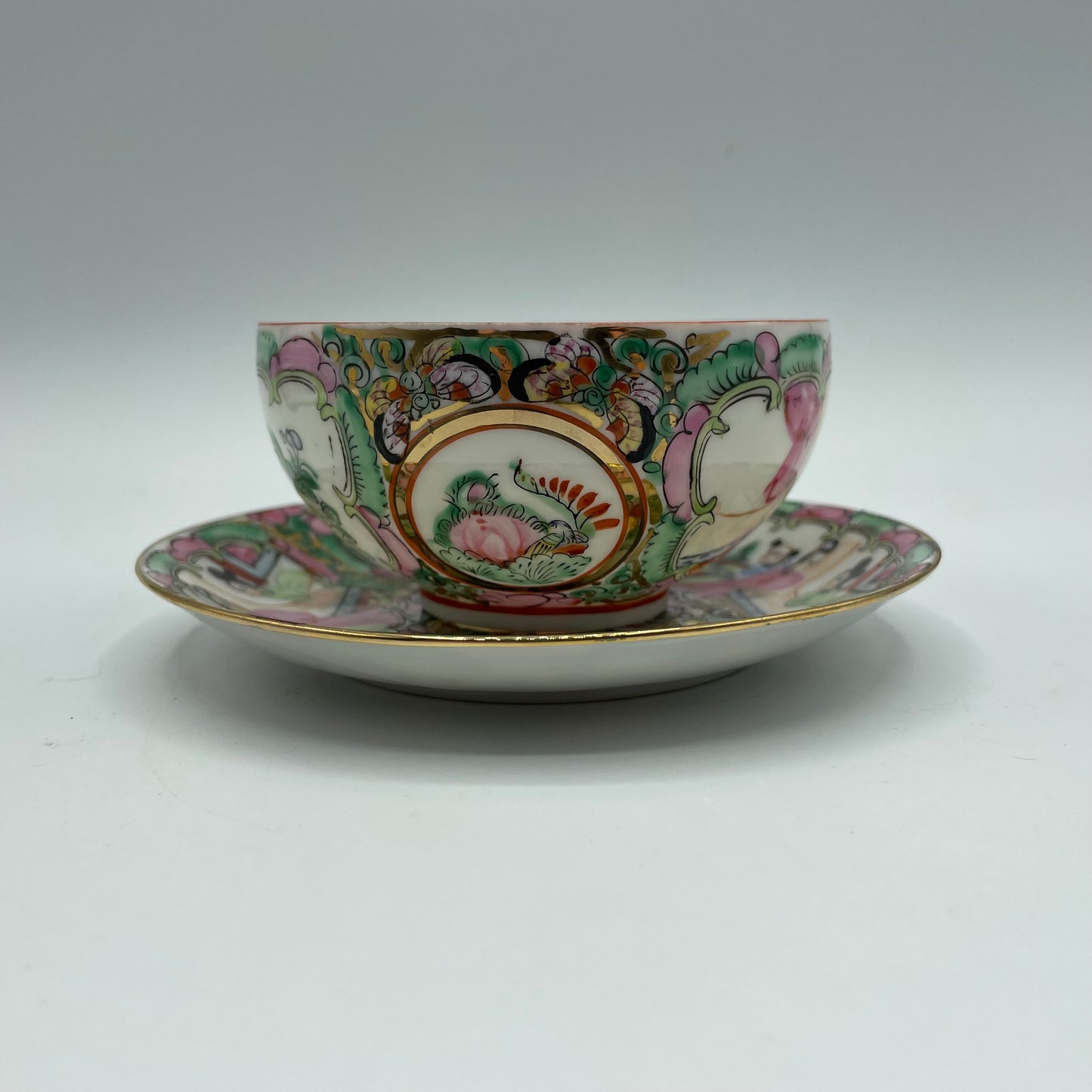 Japanese Porcelain Ware Geisha Design Cup & Saucer