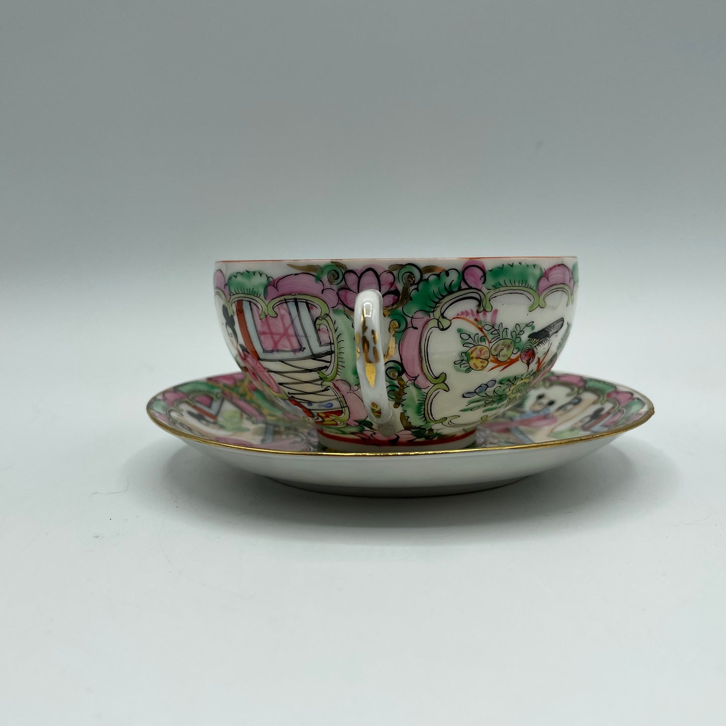 Japanese Porcelain Ware Geisha Design Cup & Saucer