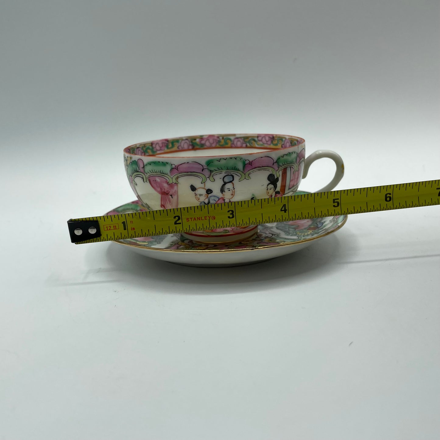 Japanese Porcelain Ware Geisha Design Cup & Saucer