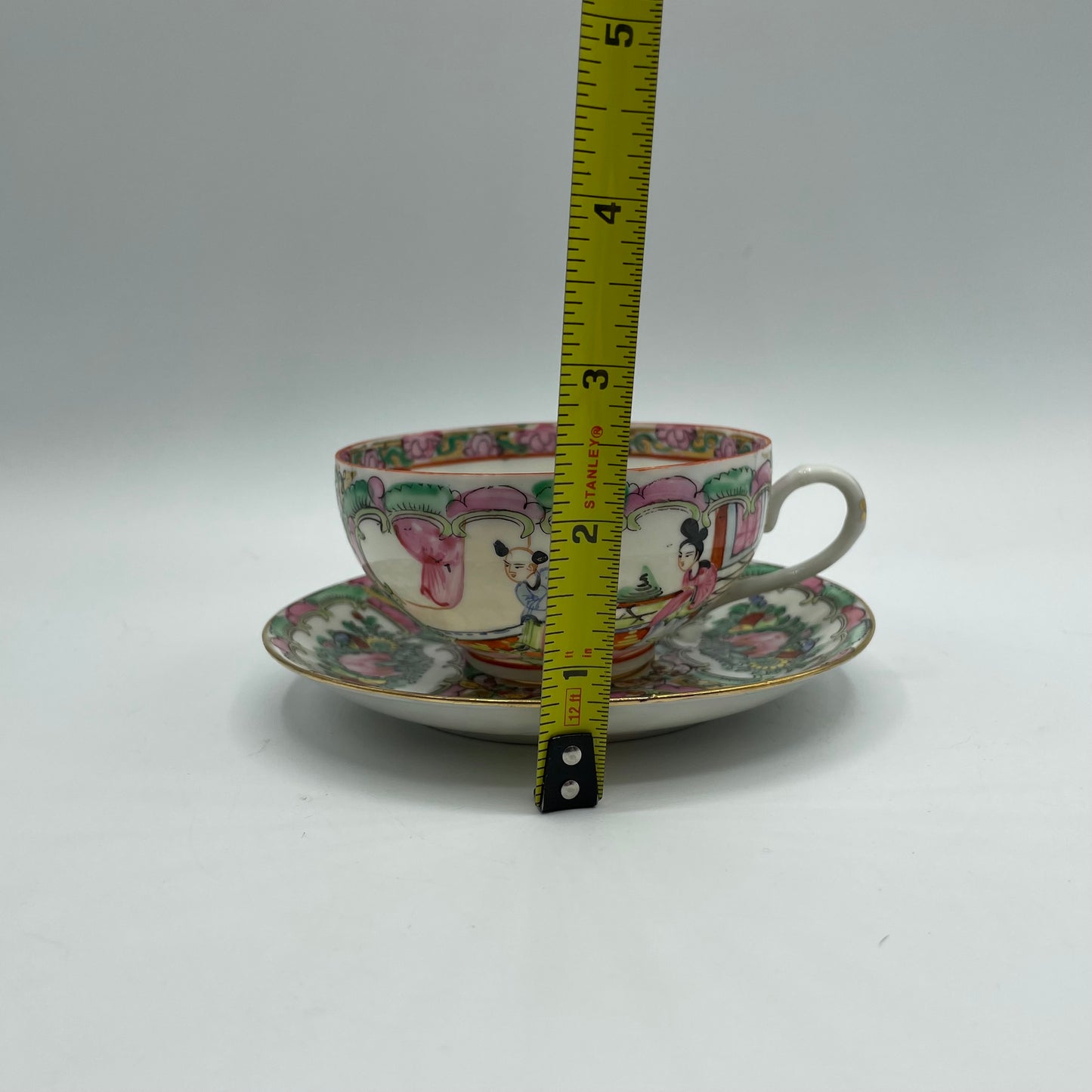 Japanese Porcelain Ware Geisha Design Cup & Saucer
