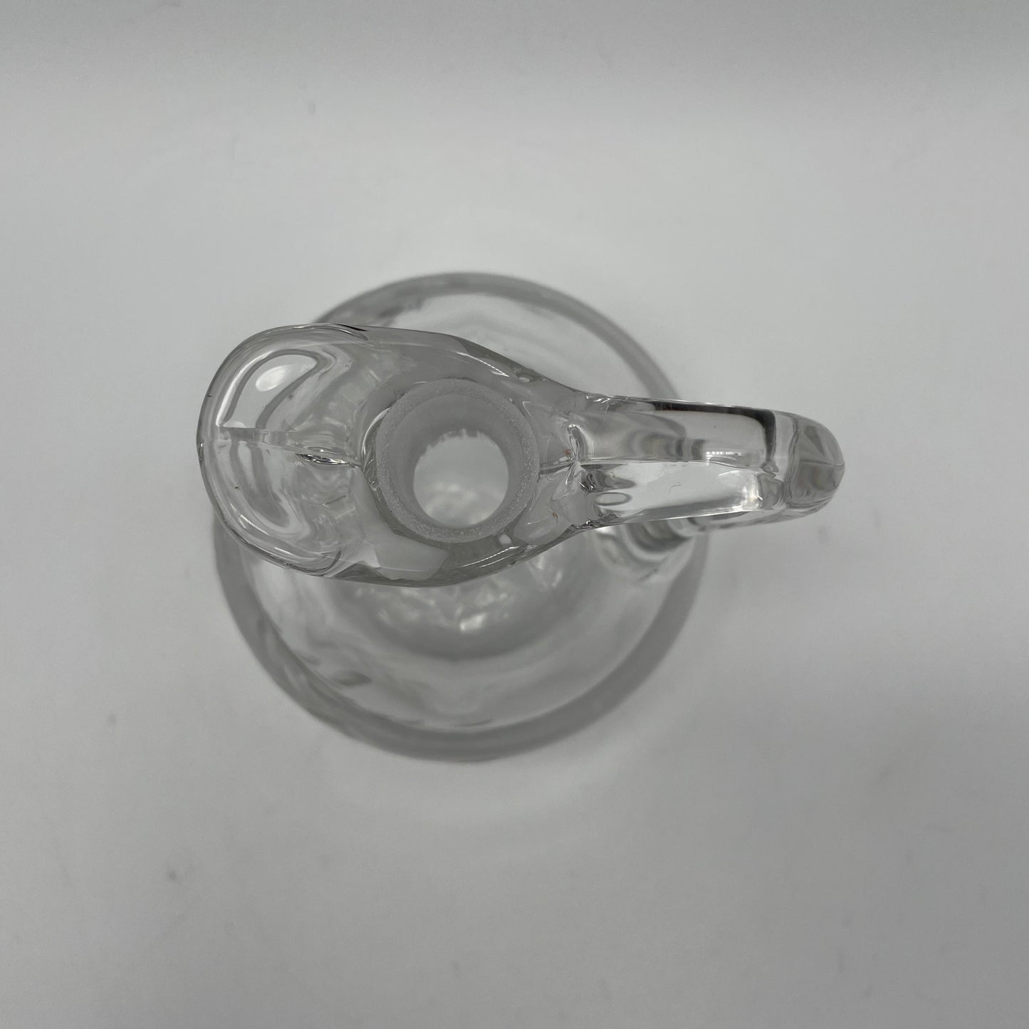 Glass Cruet & Stopper with Etched Floral Pattern