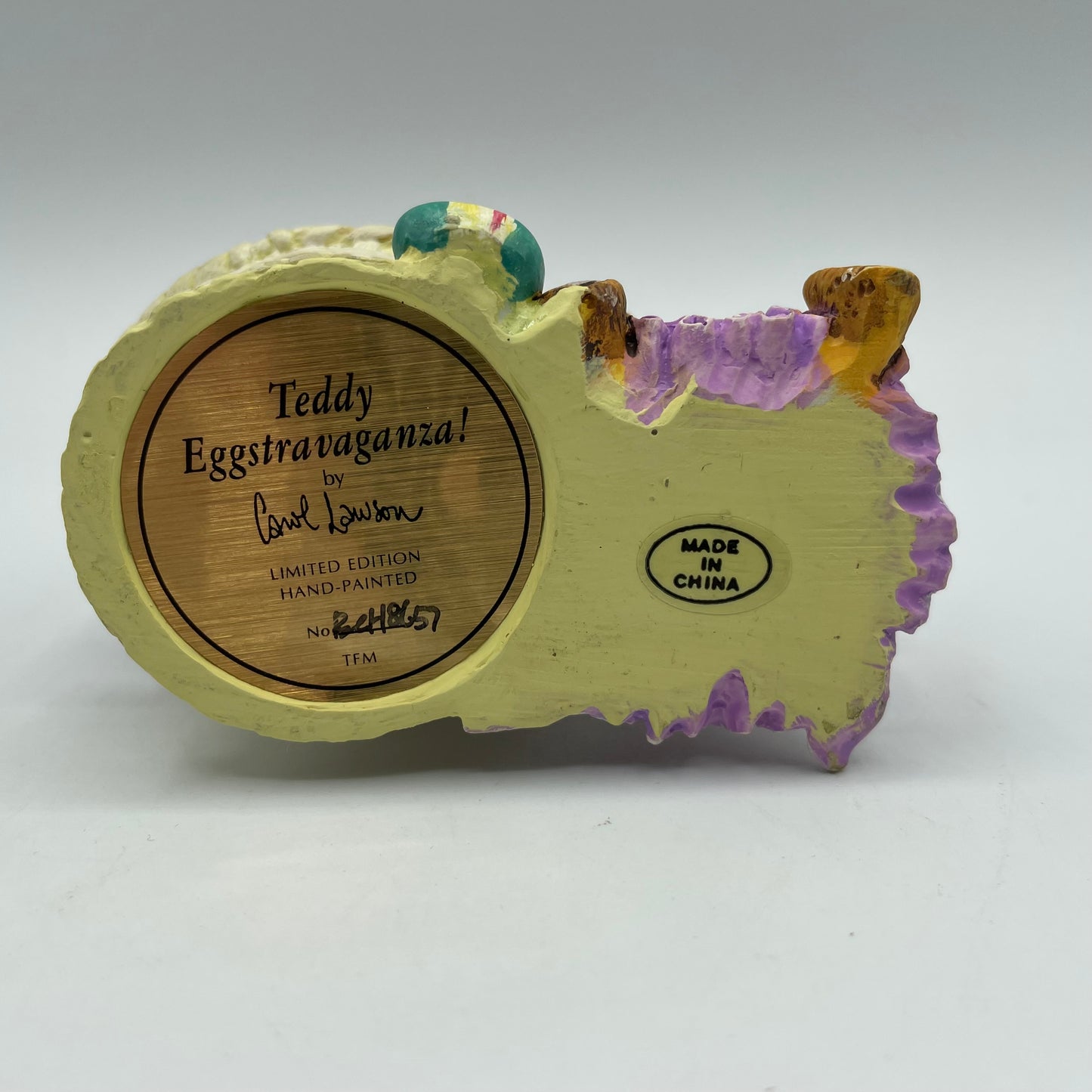Carol Lawson "Teddy Eggstravaganza" Limited Edition, Hand Painted