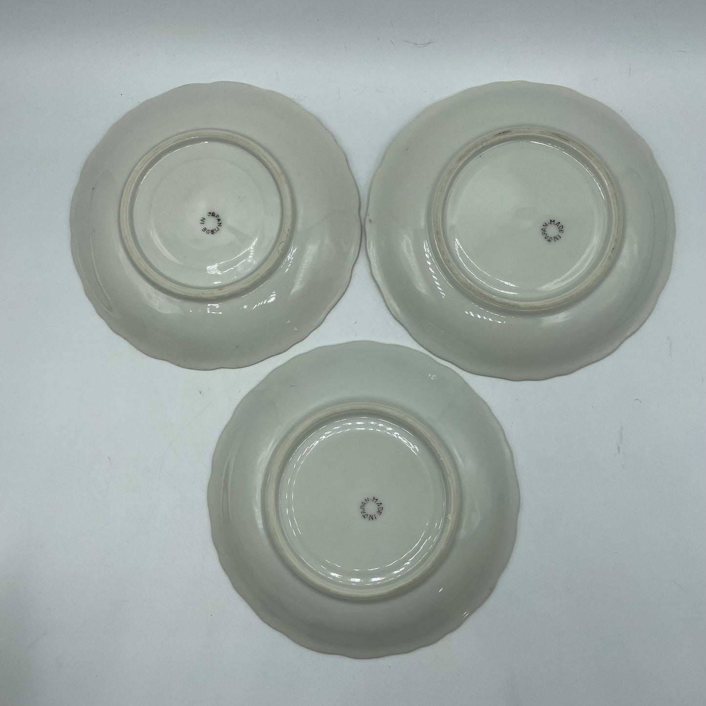 Moss Rose Tea Cups, Japan, Set of 3