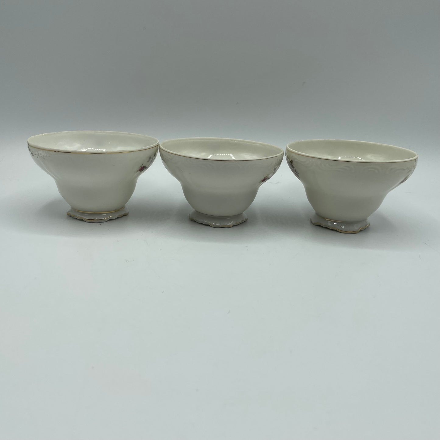 Moss Rose Tea Cups, Japan, Set of 3