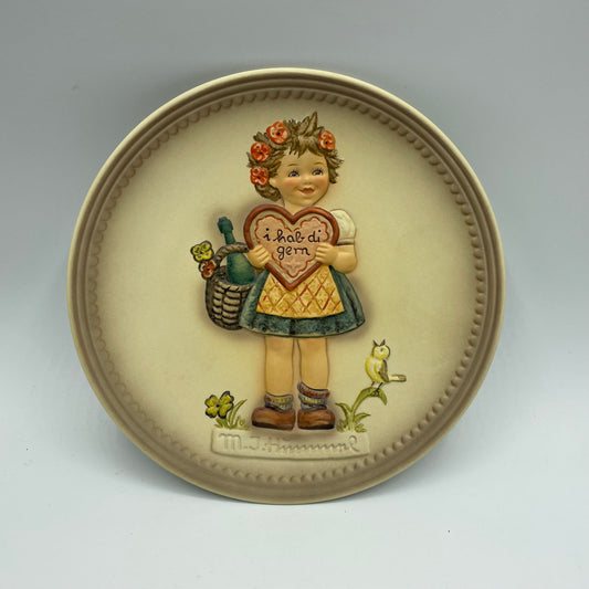 1985 Valentine Gift Plate Goebel Collectors Club 1st Edition Handpainted